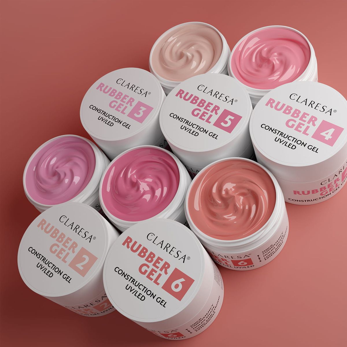 Claresa gummi gel 4 varm pink 12gr.
