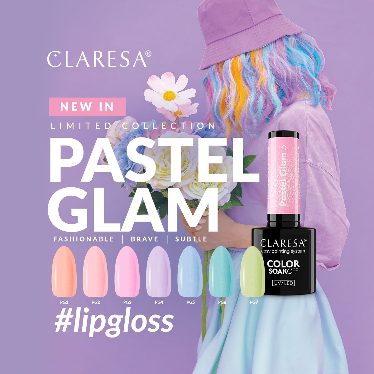 Claresa UV LED Gel Polish 5ml Pastel Glam 7