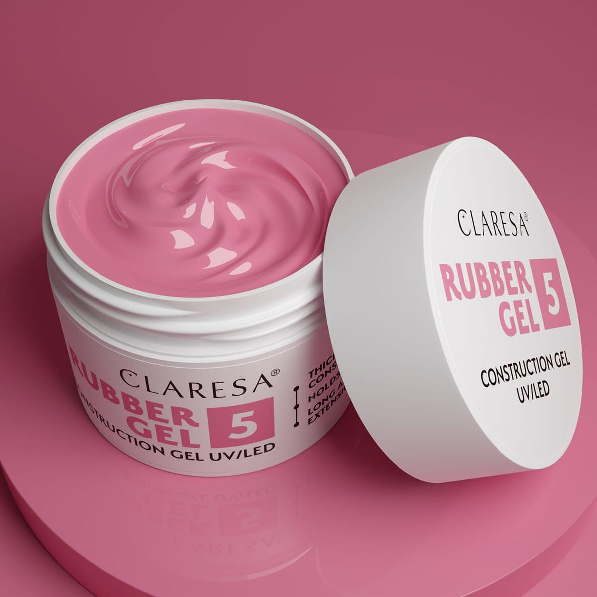 Claresa gummigel 5 hindbærrosa 90gr.