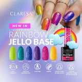 Claresa rainbow jello base coat gul 5ml