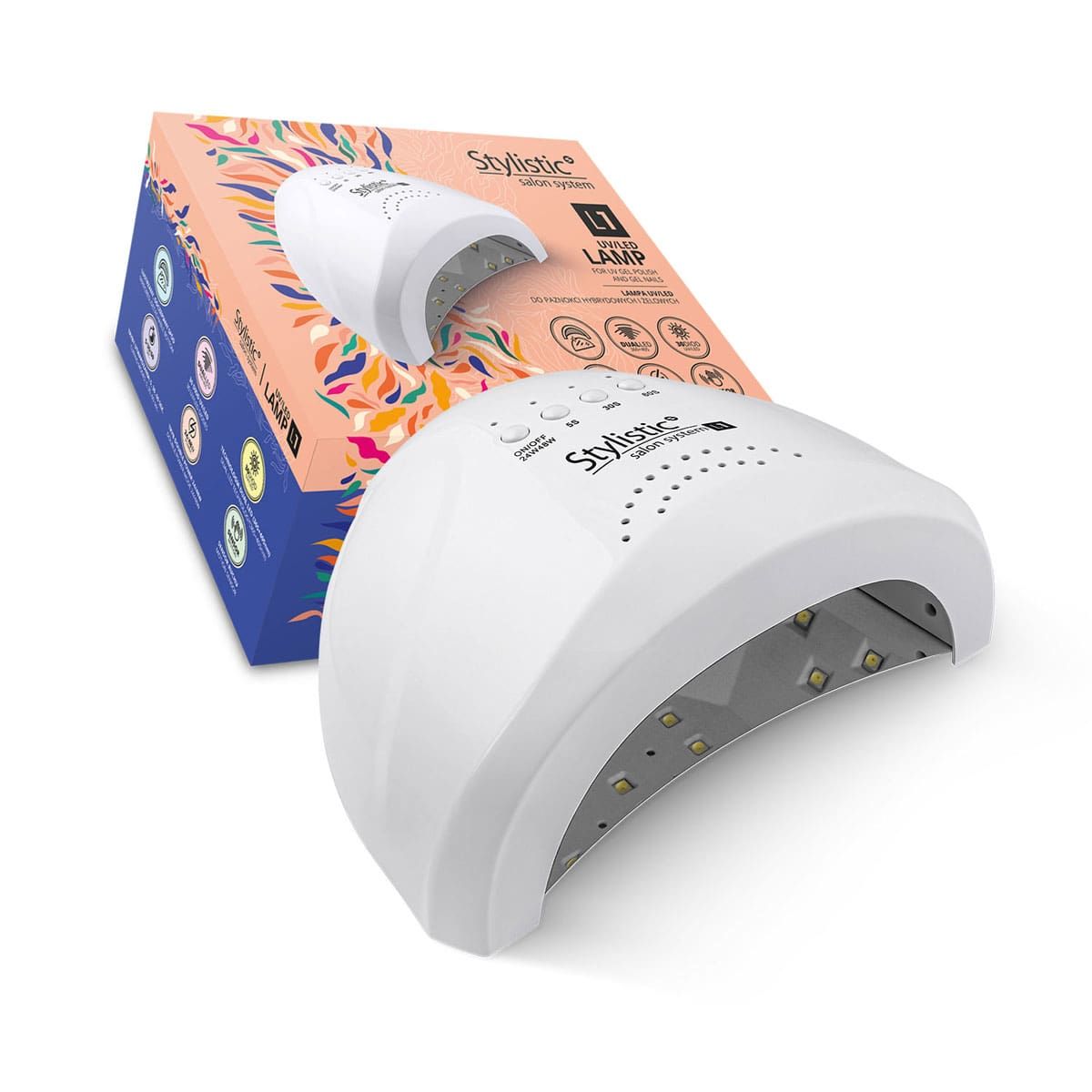 Stilistisk L1 UV LED-lampe dobbelt 48W hvid