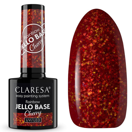 Claresa rainbow jello base coat kirsebær 5ml