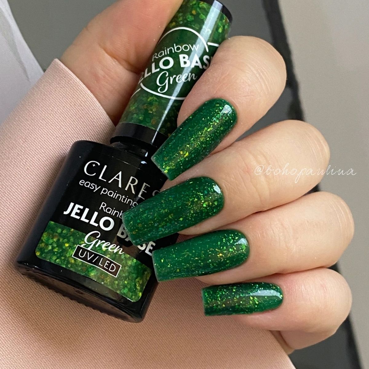 Claresa rainbow jello base coat grøn 5ml