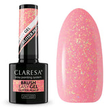Claresa børste easy gel glitter fersken 5ml