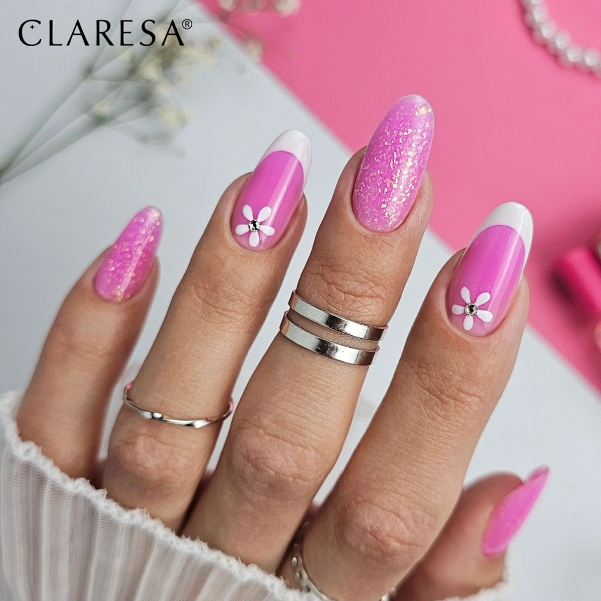 Claresa børste easy gel pink 5ml