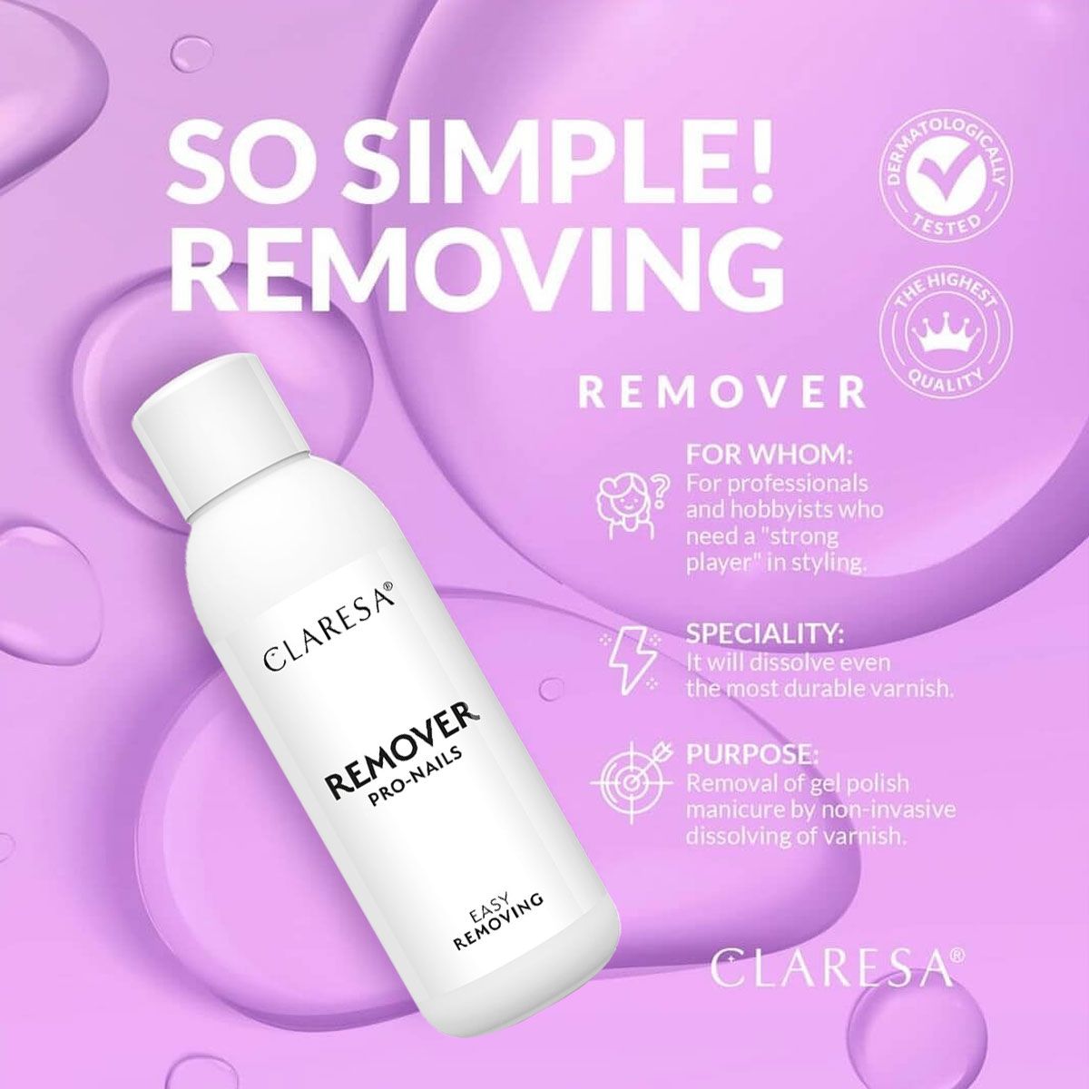 Claresa neglefjerner 500ml