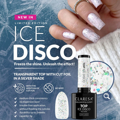 Claresa top coat no wipe is disco 5ml