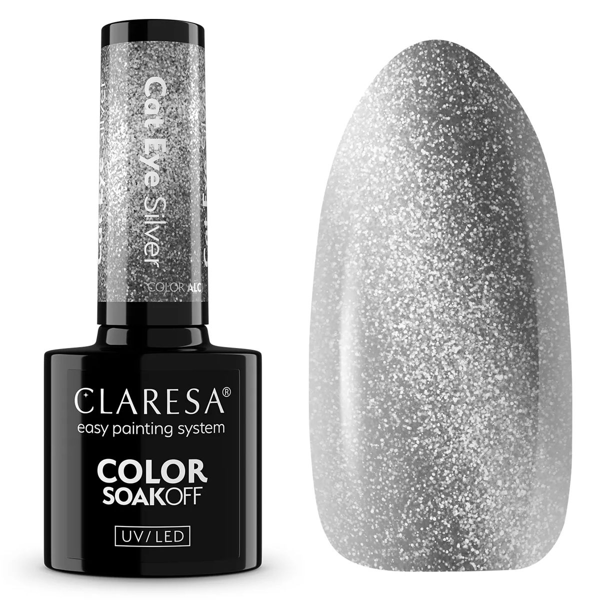 Claresa UV LED Gel Polish 5ml Cat Eye Silver