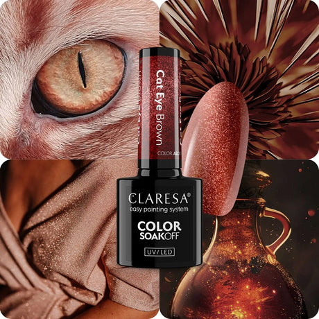 Claresa uv led gel polish 5ml farve alkymi - katteøje brun