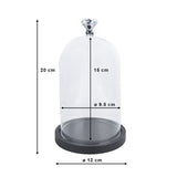 Clayre eef klokkeglas 6gl2543 gennemsigtig 12x20 cm