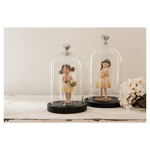 Clayre eef klokkeglas 6gl2543 gennemsigtig 12x20 cm