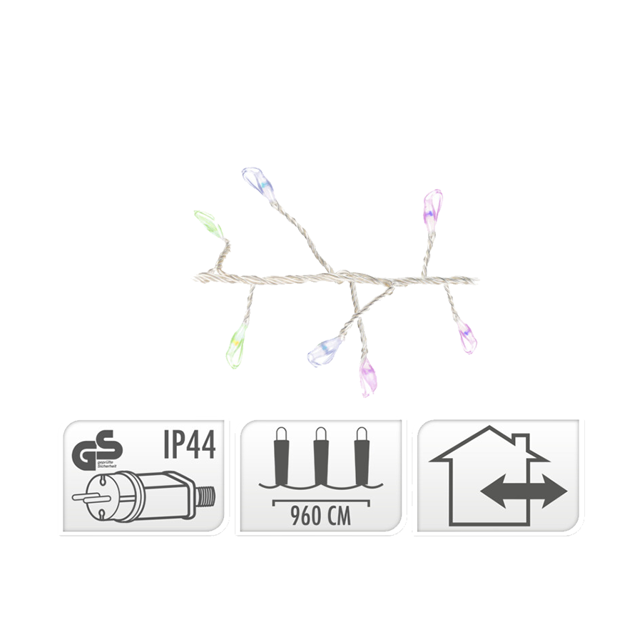 Clusterdraad led multicolor 960 leds 960cm