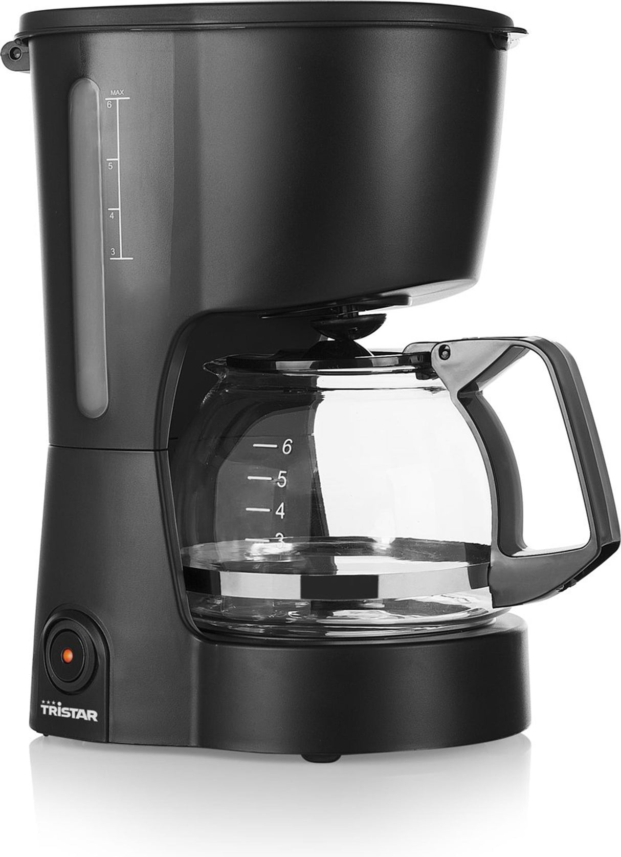 Tristar kaffemaskine 6-kopper 600w sort, med 0,6l kande (camping)