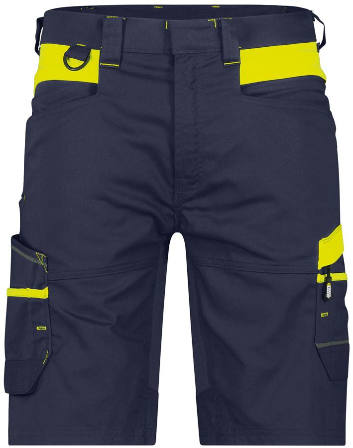 Dassy arbejdsshorts manila night blue fluoro yellow 64