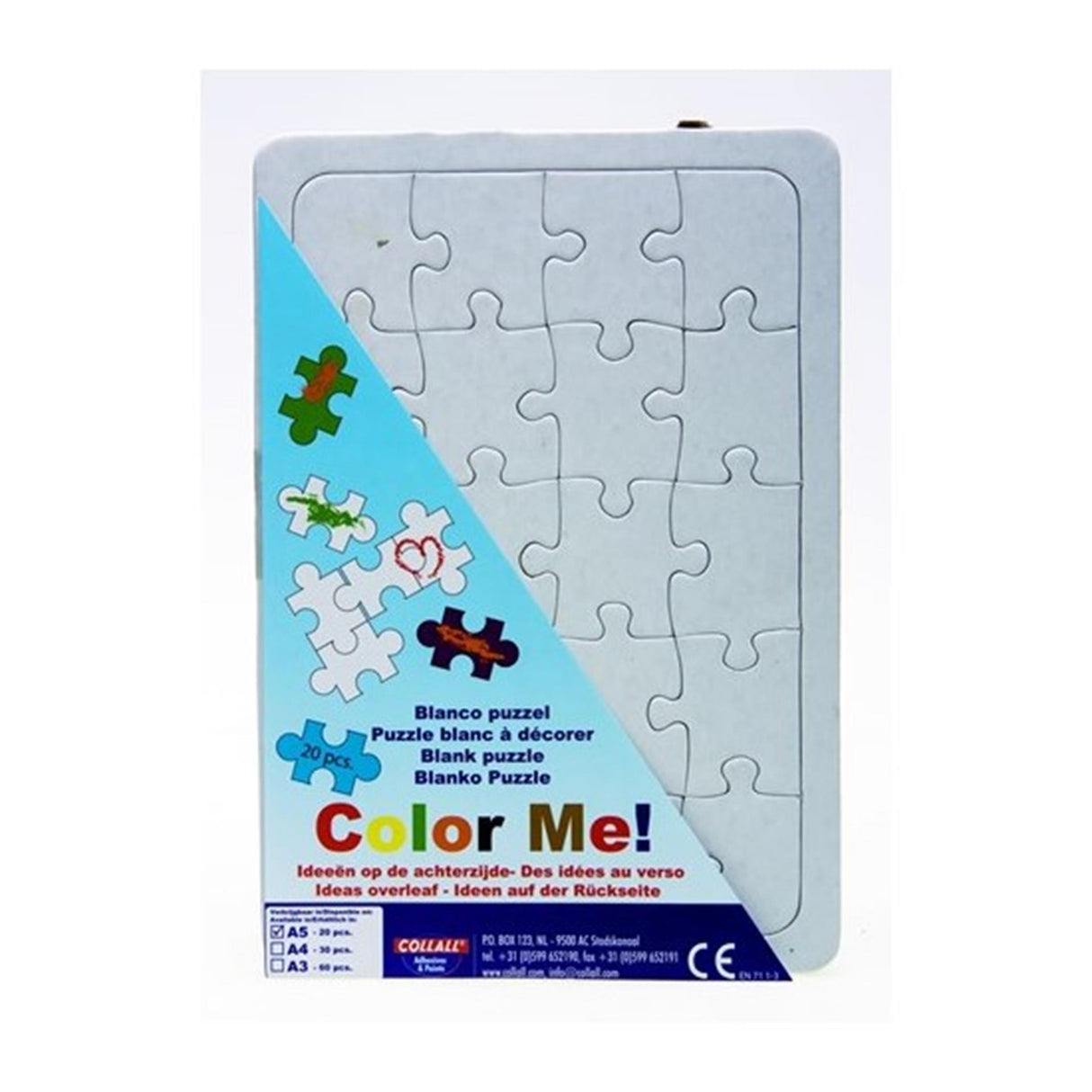 Collall blank puslespil a5 20 stk