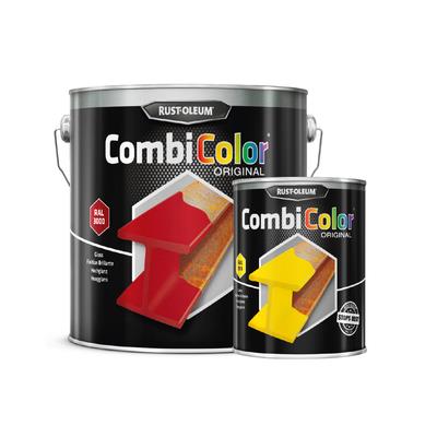 Rust-oleum combicolor metaalverf rood hamerslag 0.75ltr