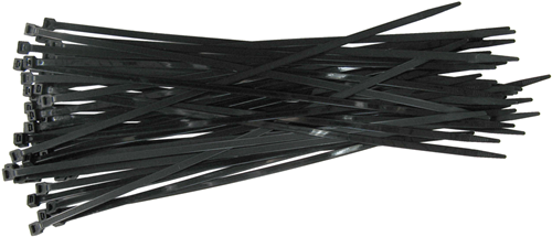 Con:p colson strop 7,5x450mm sort 50stk - b20450