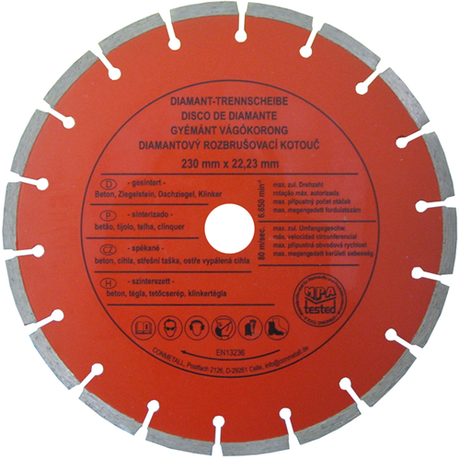 Con:p diamantslijpschijf beton 230mm - b23125
