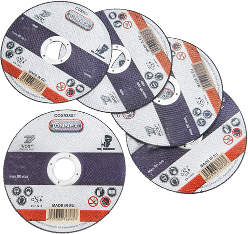 Connex sæt 5x slibeskive rustfrit stål 230mm - cox938038