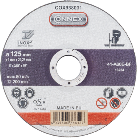 Connex slibeskive rustfrit stål 125mm - cox938031