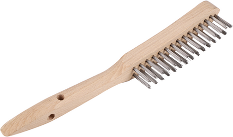 Copenhagen pro staalborstel | gietstaal | 2 rijen | houten handvat - 23.550.02
