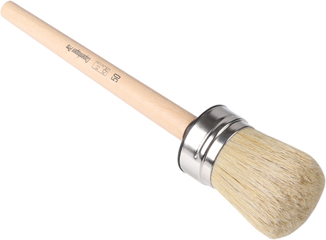 Copenhagen pro teerkop ronde kwast | maat 50 | wit chinees varkenshaar | fsc gelakte houten steel - 23.129.50