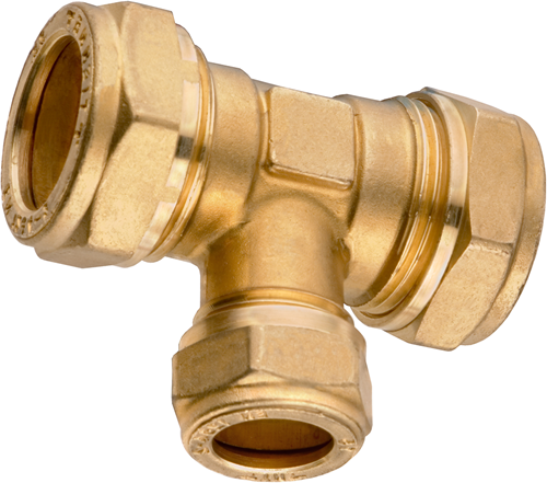 Cornat kompressionskobling ms tee 22x18x22mm - tec583691