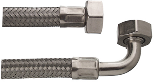 Cornat vaskemaskine tilførselsslange 2m50 rustfrit stål - t357216