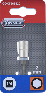 Connex 1 4 topnøgle 6-sidet 2,0 mm - coxt568520