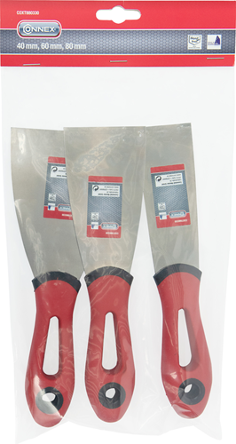 Connex sæt spartel 40 60 80 mm rustfrit stål - coxt880330