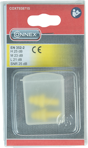 Connex ørepropper silikone 25db boks 2stk - coxt938715