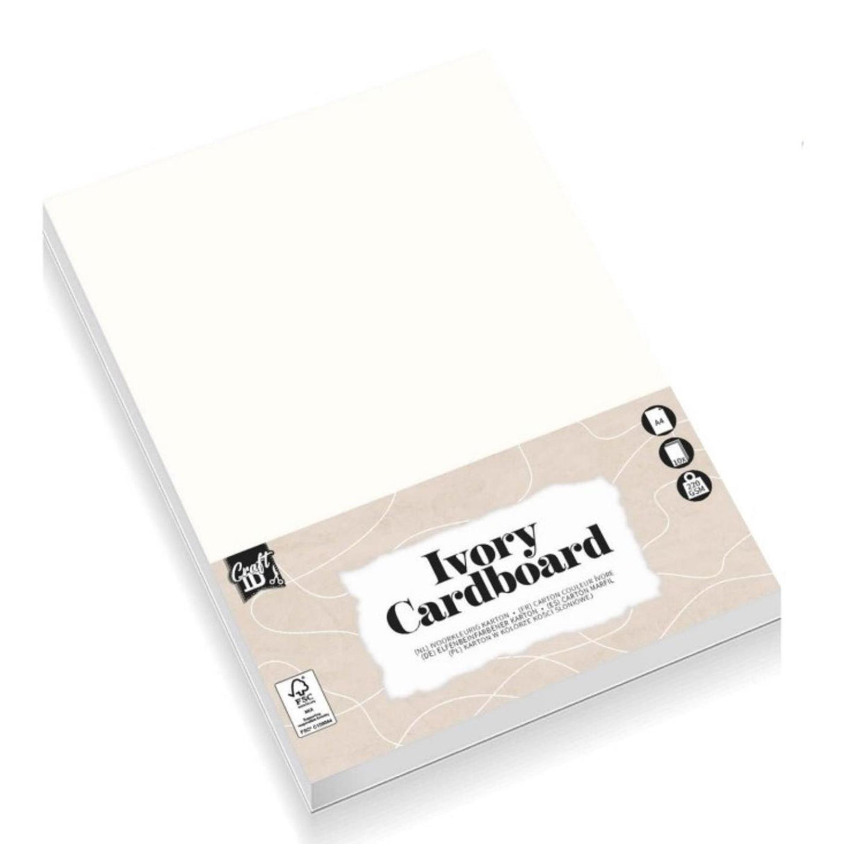 Grafix craft id hobby pap elfenben a4 10 ark 220gsm