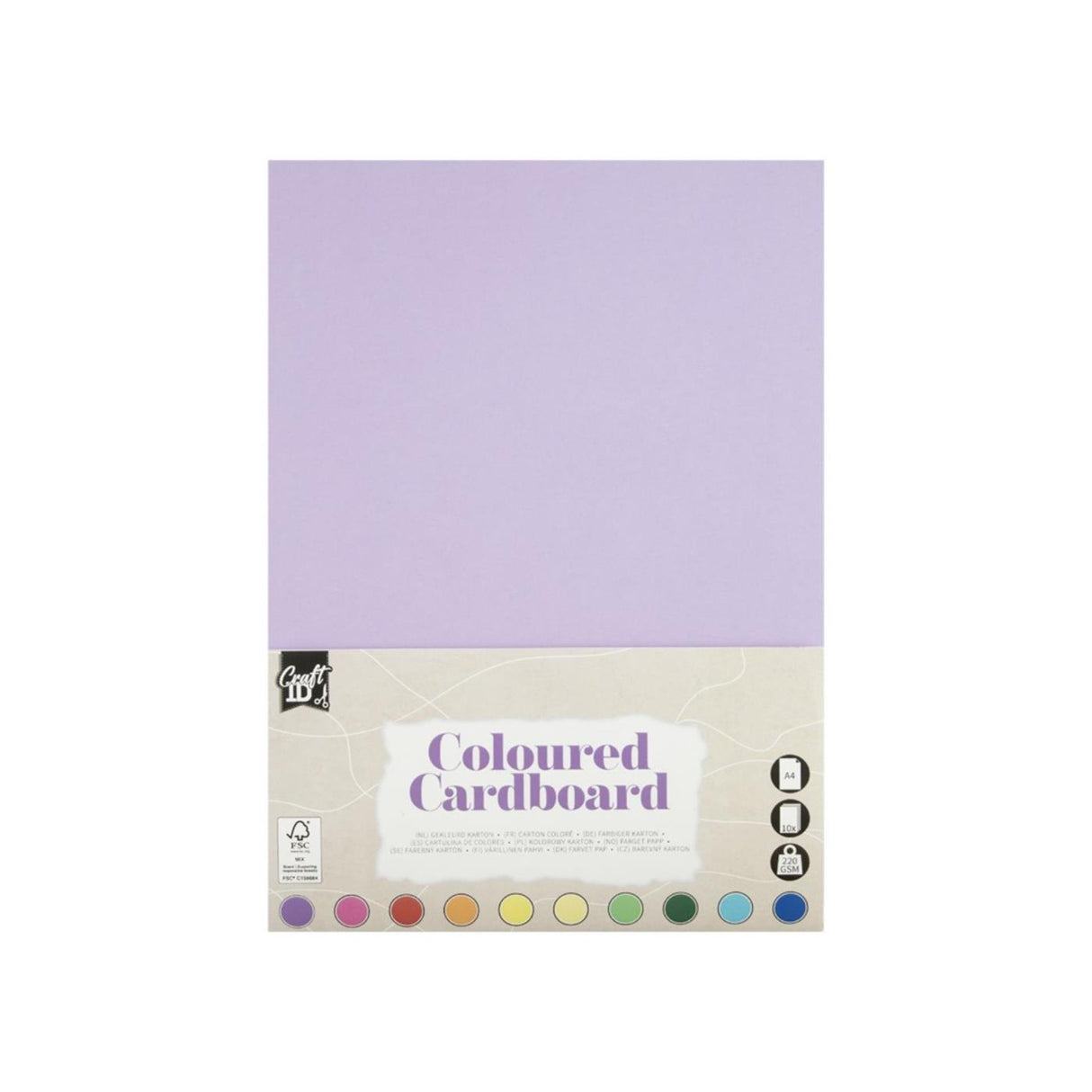 Grafix craft id hobby pap pastelfarver a4 10 ark 220gsm