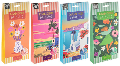 Craft id diamond painting 30x30cm 4 assorti