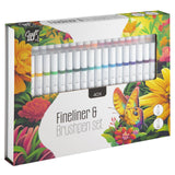 Craft id farvesæt fineliner penselpen 40 stk