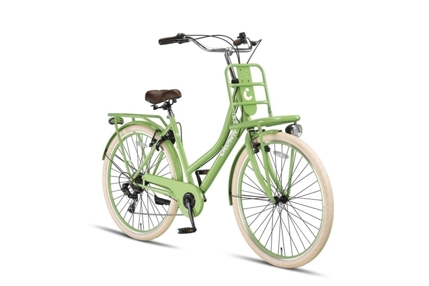 Crown Berlin 28 tommer 53 cm Ladies 7V V-bremser lysegrøn