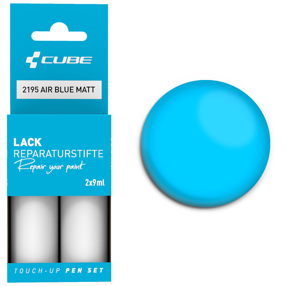Cube touch-up pen sæt luftblå mat
