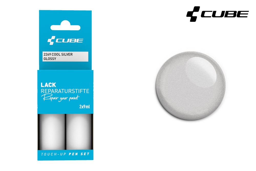 Cube touch-up pen sæt cool sølv blank