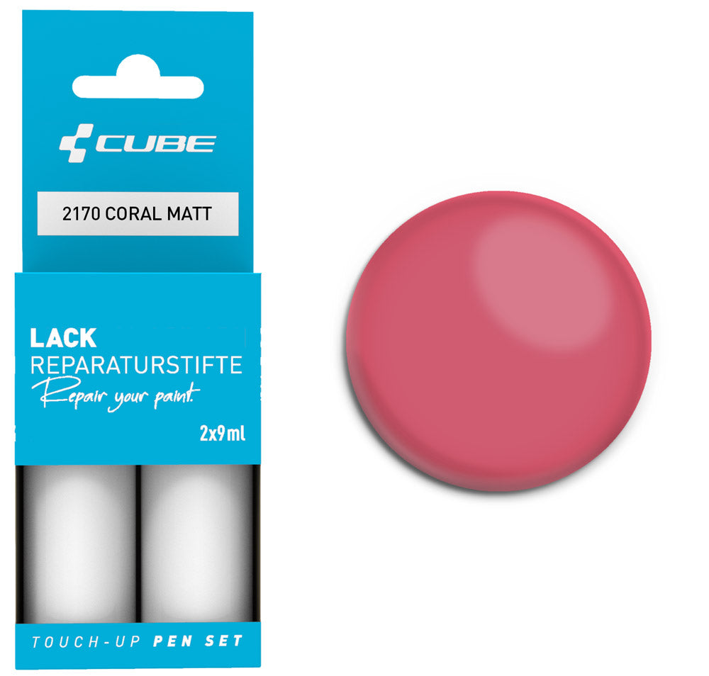 Cube touch-up pen sæt koral mat