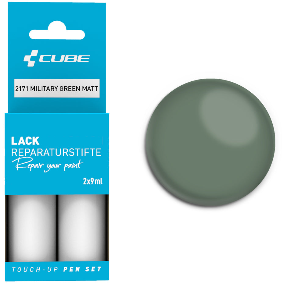 Cube touch-up pen sæt militærgrøn mat