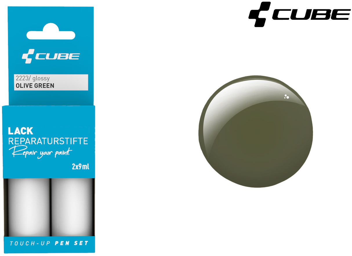 Cube touch-up pen sæt olivengrøn