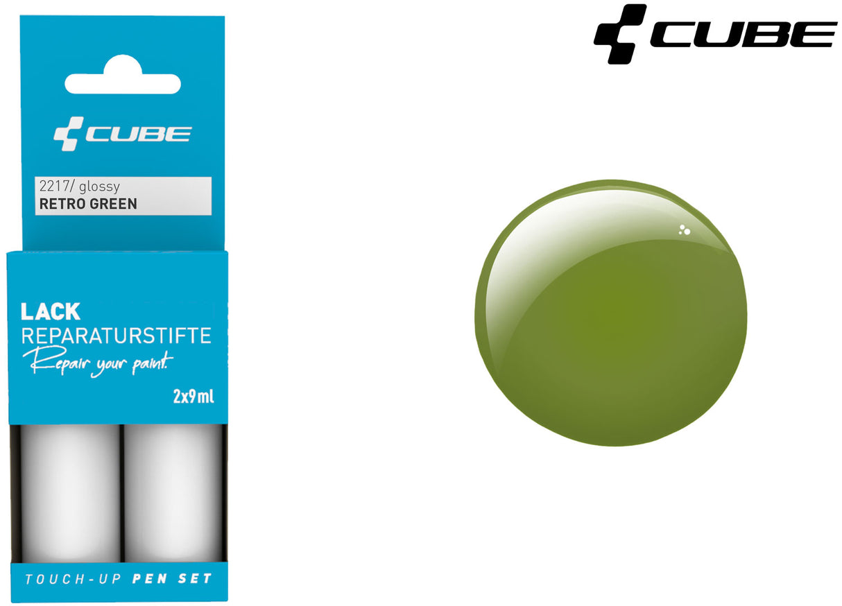 Cube touch-up pen sæt retro grøn
