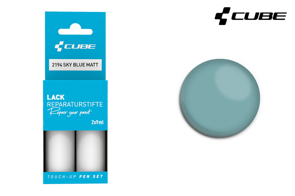 Cube touch-up pen sæt himmelblå mat