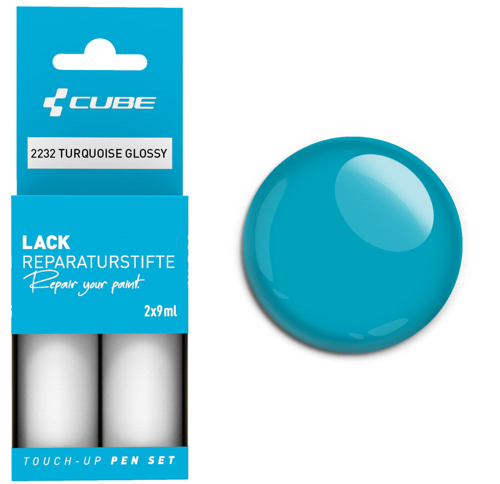 Cube touch-up pen sæt turkis blank