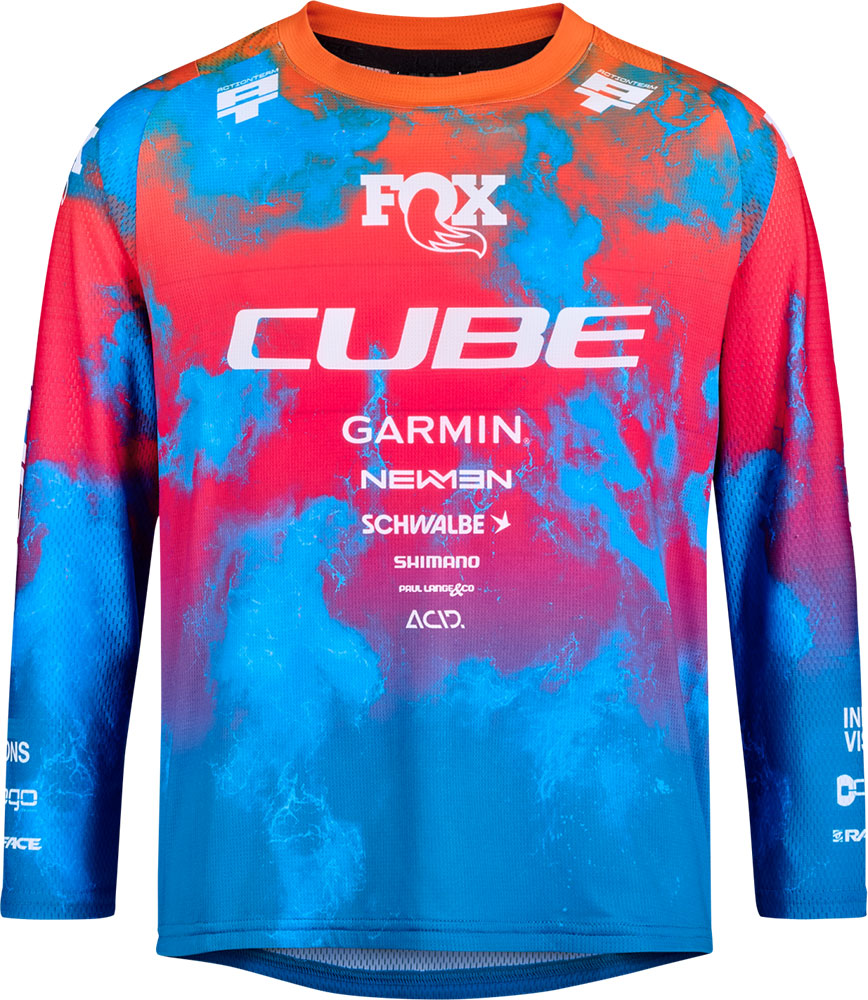 Cube rookie x action team - mtb langærmet trøje til børn
