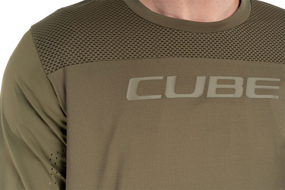 Cube rund hals pro tm - mtb langærmet jersey