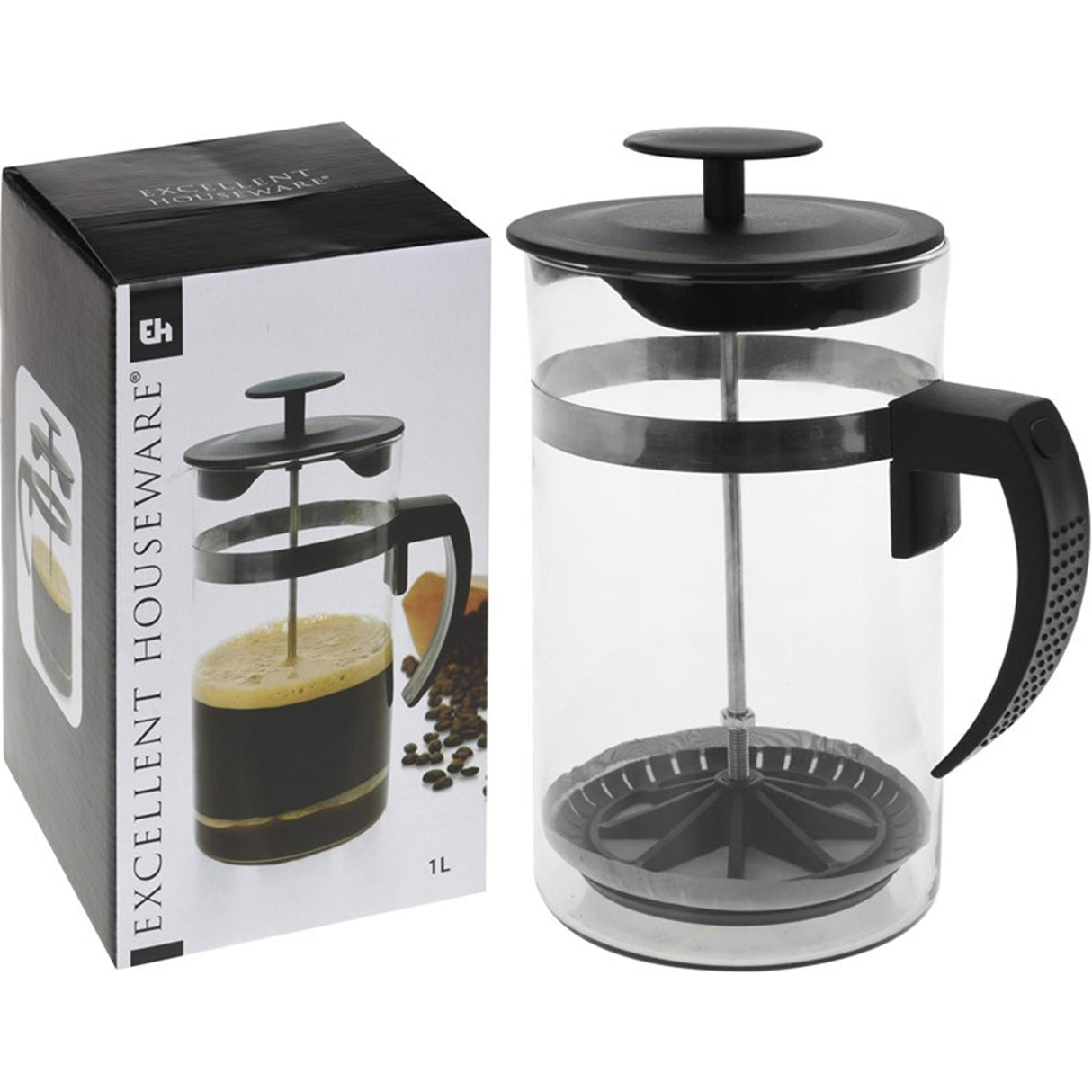 Fremragende husholdningsartikler kaffemaskine glas 1 liter til 8 kopper ã˜10x20cm