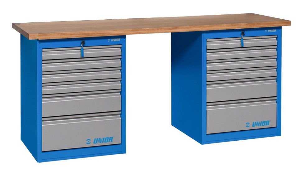 Unior arbejdsbord 2x6 skuffer