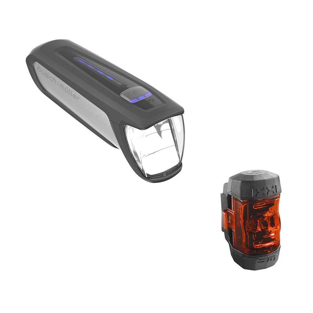 Busch + müller akku-led-leuchten-sæt ixon core 2 led lys sæt b m ixon core 2 + ixxi sort