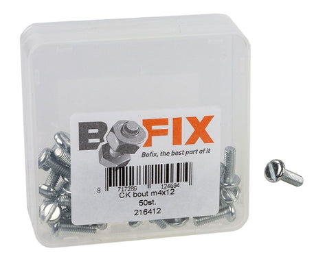 Bofix bolt m4x12 rundt hoved ds a 50